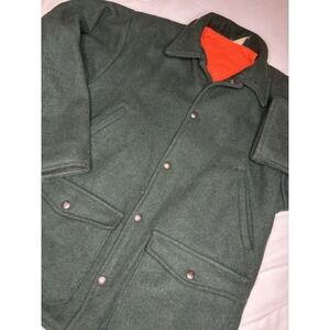Vintage CODET Wool Jacket Men's Green & Orange Reversible Cruiser Hunting Coat